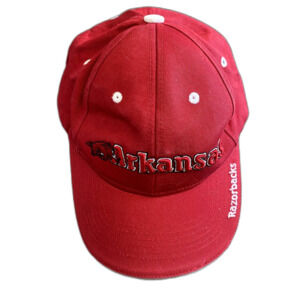 ML Caps Arkansas Razorbacks Baseball Cap Hat Red 100% Cotton